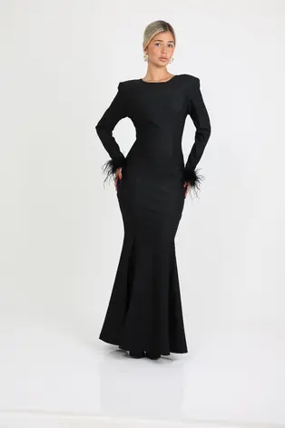 שמלת משי שחור