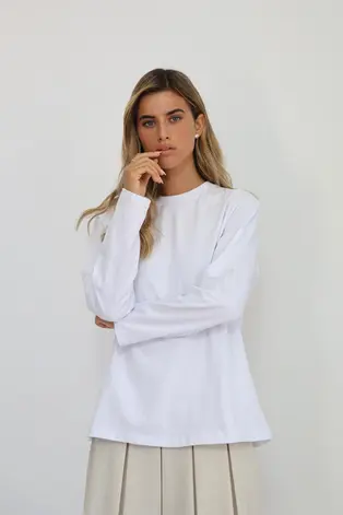 חולצה בייסיק לבן