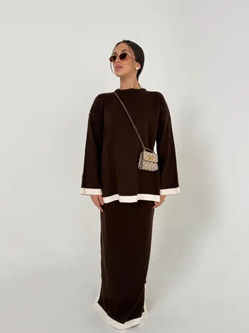 חליפת תאיר חום