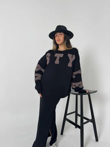 חליפת סטייל שחור