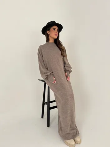 שמלת סאלי מוקה