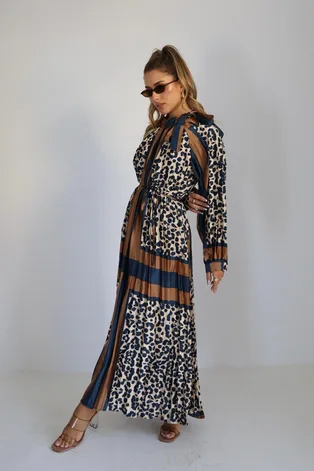 שמלת שירן מנומר כחול