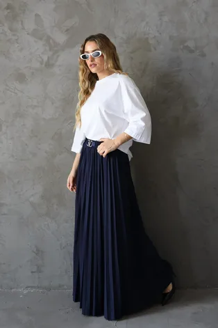 חצאית גל כחול