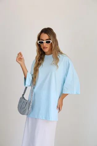 טי שרט אדל תכלת