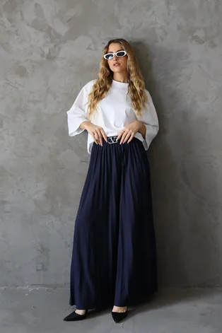 חצאית גל כחול